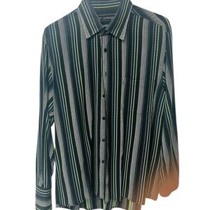 Kenneth Cole XXL Long Sleeve  Striped Shirt
